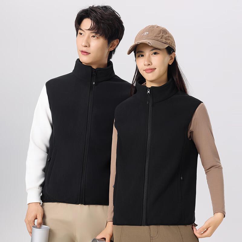 Unisex Fleece Vest 2XL чёрный