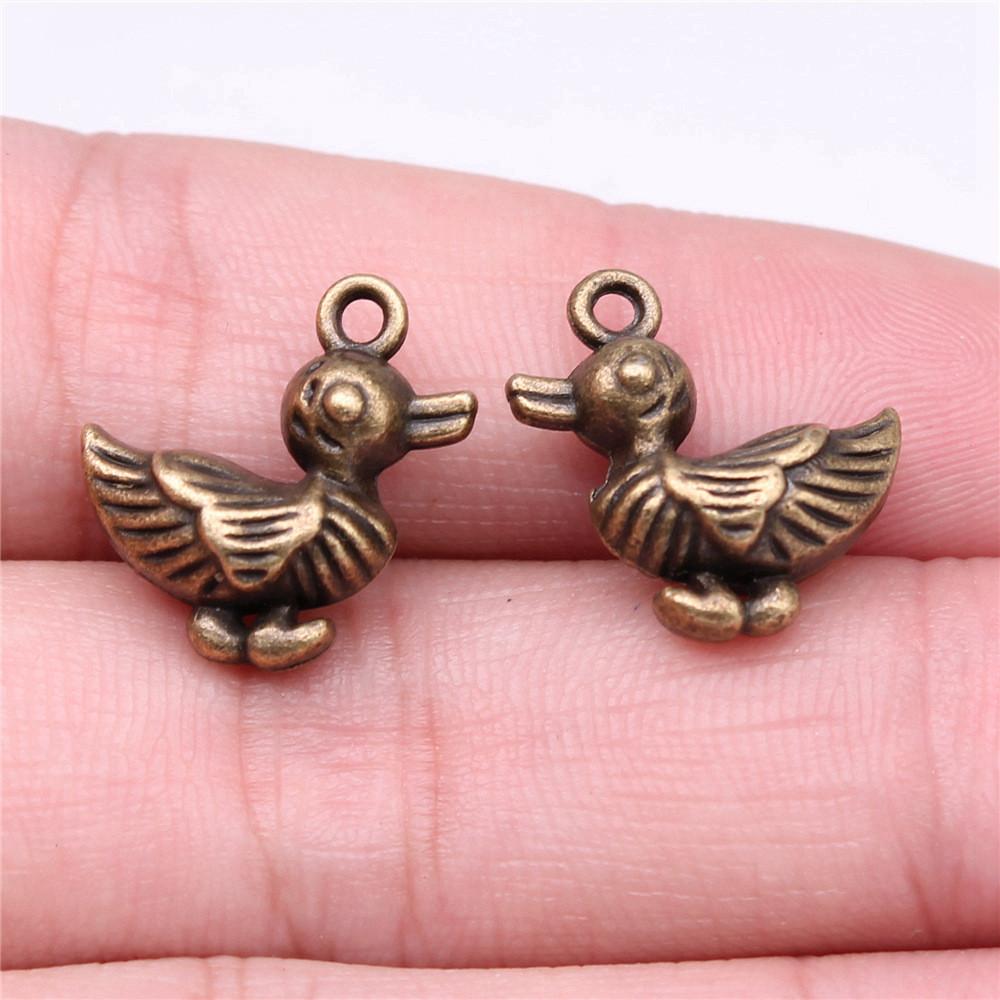 Charms Chicken Duck Goose Pendants Vintage Jewelry Supplies QC027