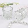 Mini Crystal Glass Clear Acrylic Small Octagonal Powder Liquid Nail Cup Nail Brush Cleaning Liquid Mixing Bowl Tool