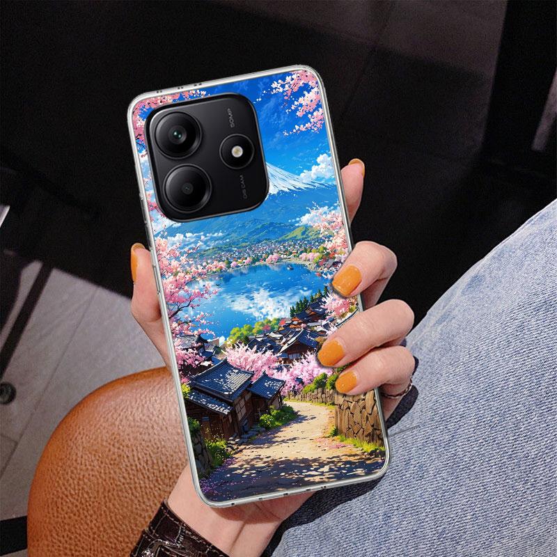 Japanese Cherry Mount Fuji Phnoe Case for Phnoe Case for Xiaomi Redmi Note 15 14 14S 13 Pro Plus 12 12S 11S 11E 10S 10 11T 5G Un