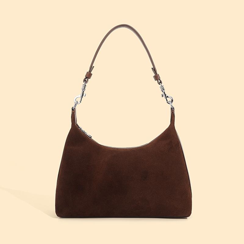 Store skuldervesker i ekte skinn til armhuler for kvinner, vinterdesigner, crossbody-vesker for kvinner, håndvesker