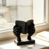 Solide Textur Skulptur 3D Gedrucktes Abstraktes Gesicht & Hand Reading Skulptur, Moderne Minimalistische Kunstfigurine, Exquisites Tischplatten Kleines Schreibtischornament,