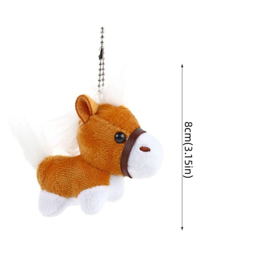 2Pcs Stuffed Animals Horses Plush Doll Hanging Decor Plush Horses Toy Boy Girl