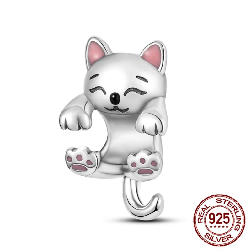 Cute Animals Beads Charms Fit Original 3Mm Bracelet Dog Cat Owl Rabbit Diy Jewelry Making Animals Protection