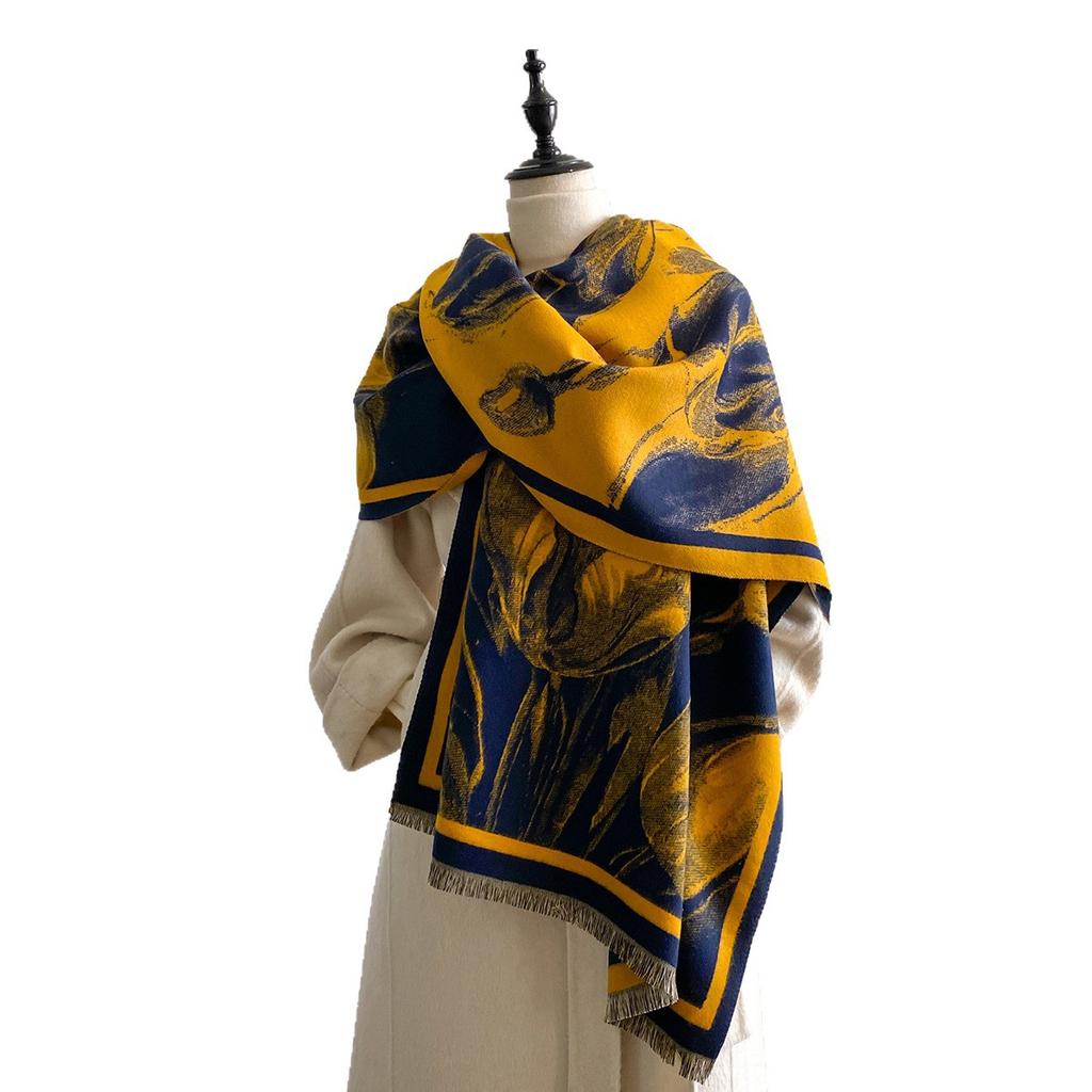 tulip scarf femininity high sense imitation cashmere scarf versatile warm coat
