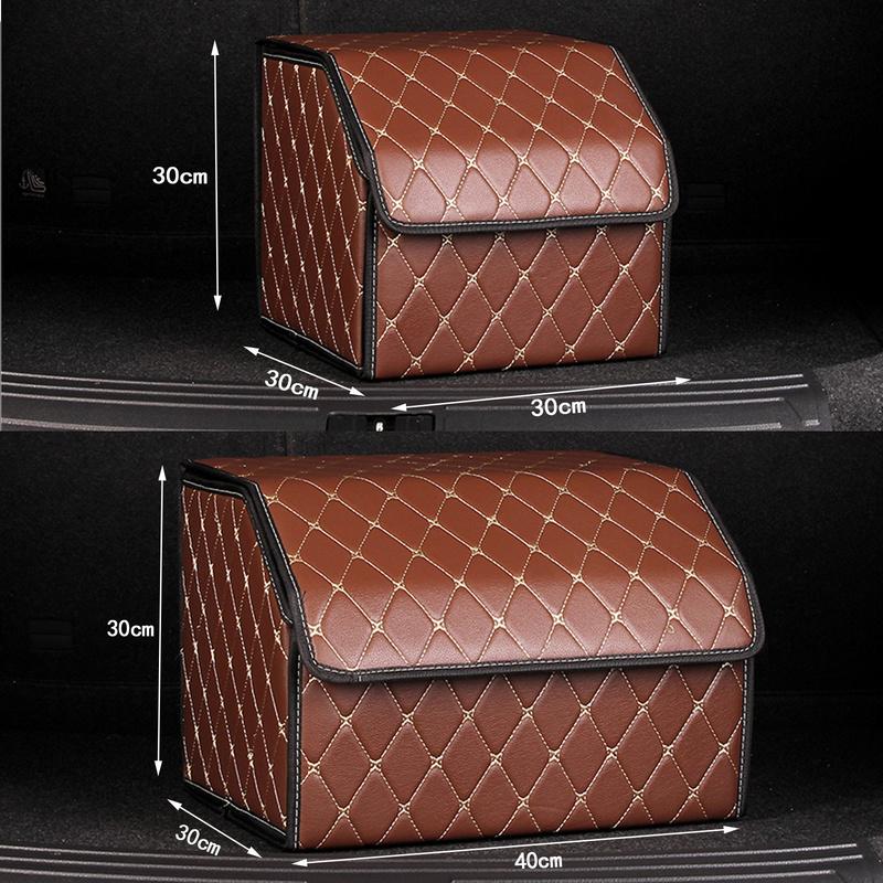 Organizer do bagażnika samochodu luksusowy składany bagażnik samochodowy schludny schowek Wodoodporny organizer do bagażnika samochodowego PU do samochodu