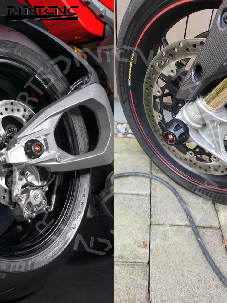 For DUCATI V4 2025 Panigale Streetfighter V4S V4R Front Rear Wheel Axle Crash Protectors POM Protect Pad Motorcycle Accessories
