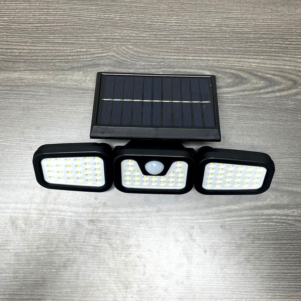 New Rotatable LED Solar Wall Lamp - Three-Head, Waterproof, Motion Sensor, Outdoor Courtyard and Street Light
