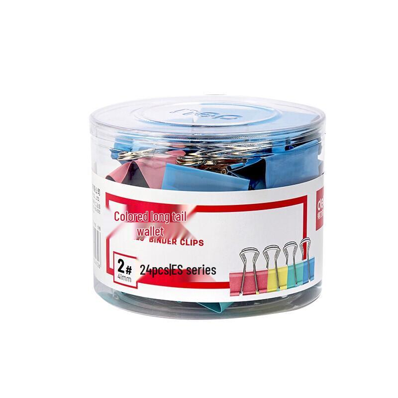 Deli 41mm Colorful Metal Binder Clips