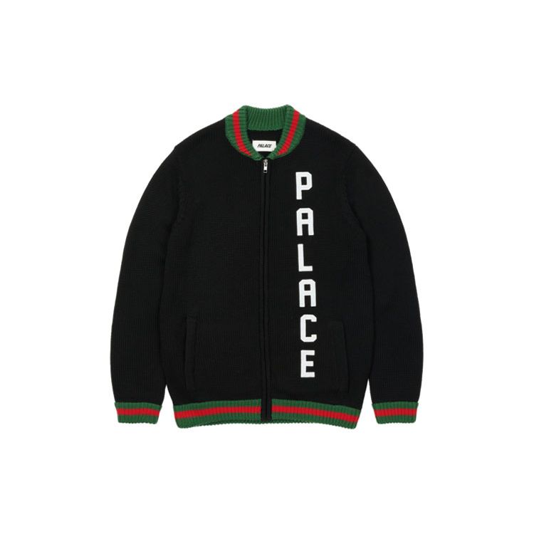 

Palace FW21 Vert Knit Logo Zip-Up Sweater Unisex sweater Black P20KW006 L