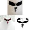 Gothic Punk Heart Pendant Necklace With Stainless Steel And Moon Charm For Women