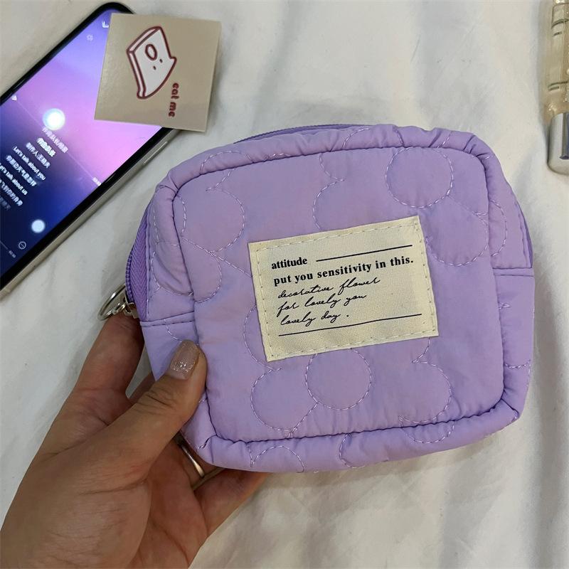 Cute Mini Cosmetic Bag Portable Candy Color Storage Bag Wash Bag Bag