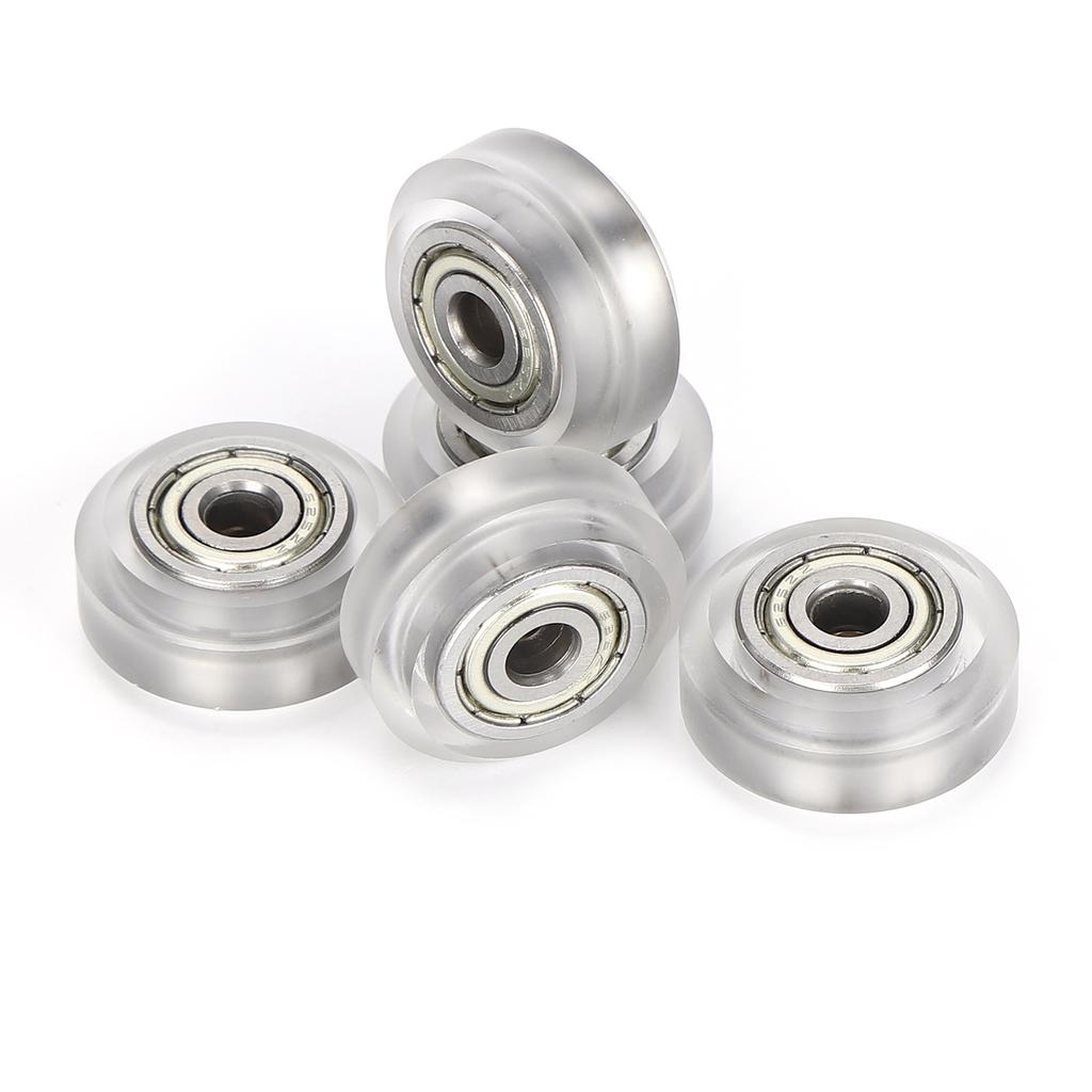 5Pcs POM Pulleys 625zz Bearing Passive Round Wheels Rollers Compatible for 3D PrinterWhite