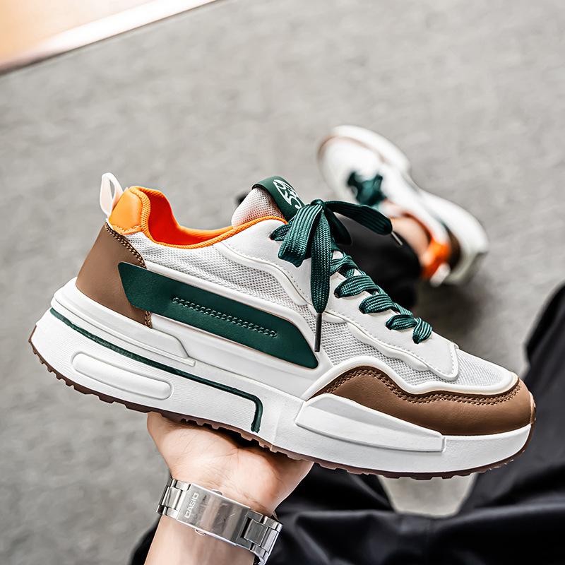 

Spring 2025 new breathable casual sports shoes non-slip soft-soled white shoes men s trendy dad trendy shoes 39