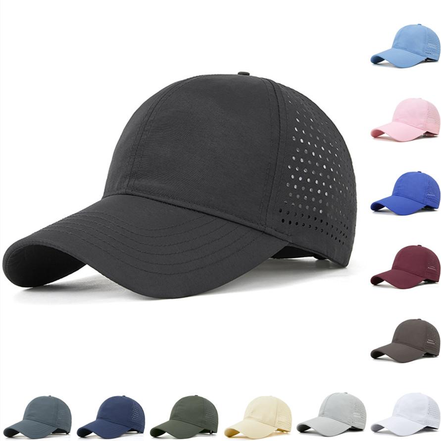 Summer Large Quick-Drying Mesh Baseball Caps For Men And Woman Adjustable XL Size Breathable Solid Colour Snapback Cap Dad Hats