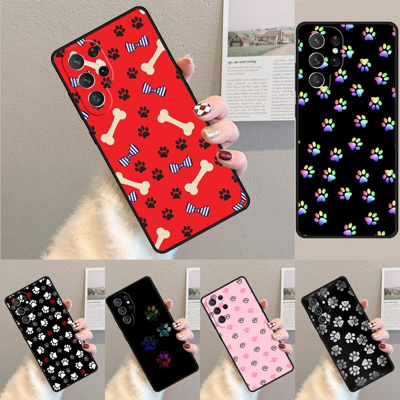 cat Dog paw design Phone Case for Samsung Galaxy note 10 pro S26 Ultra S23 S24 FE S25 S21 S22 PLUS shockproof Cove