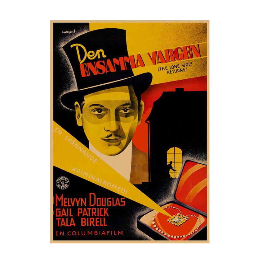 Retro Movie Illustration Poster for Bar, Cafe, or Dormitory Wall Decor