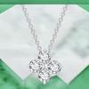 Pendant with Link Chain, Floral Shape Necklace for Women & Girls