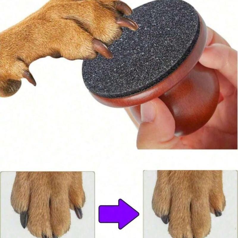 1pc Wooden Pet Nail File, Dog Grooming Tool ,Household Detachable Claw Grinder Nail Scraper,Abrasive Can Be Replaced