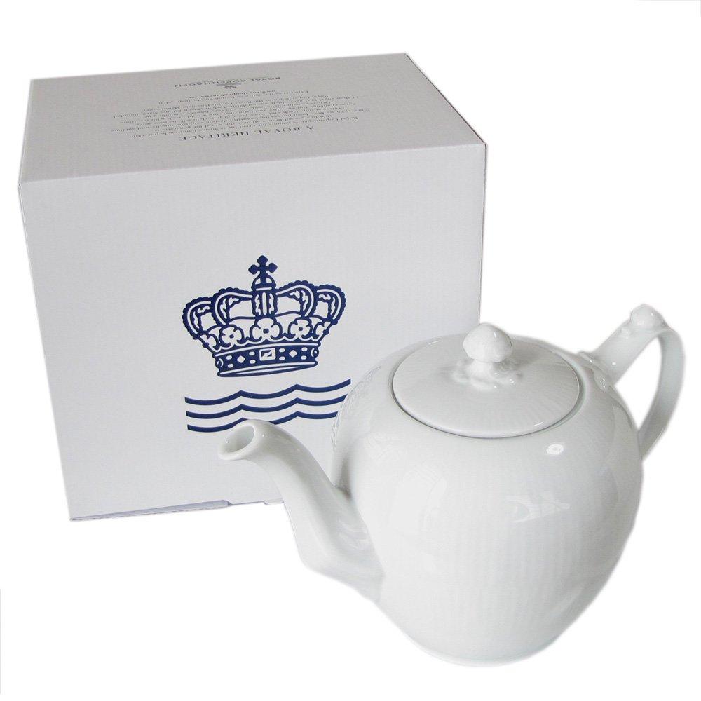 Royal Copenhagen White Fluted Teapot, 1000ml, 2408141 (Product Code: 1017387)