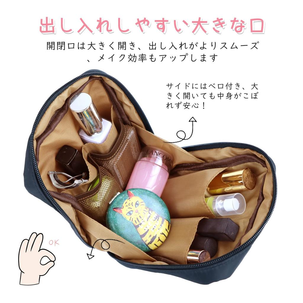 ENLAN Makeup Large with Carabiner for Cosmetic Mini Storage Pouch for Men and Women Pouch, Capacity, Hanging, Storage, Stand-Up Storage, Waterproof,