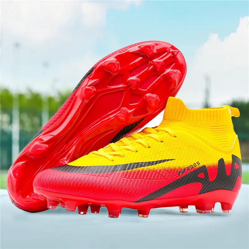 New high-top men's and women's football shoes long nails broken nails competition training shoes adult grass sports shoes