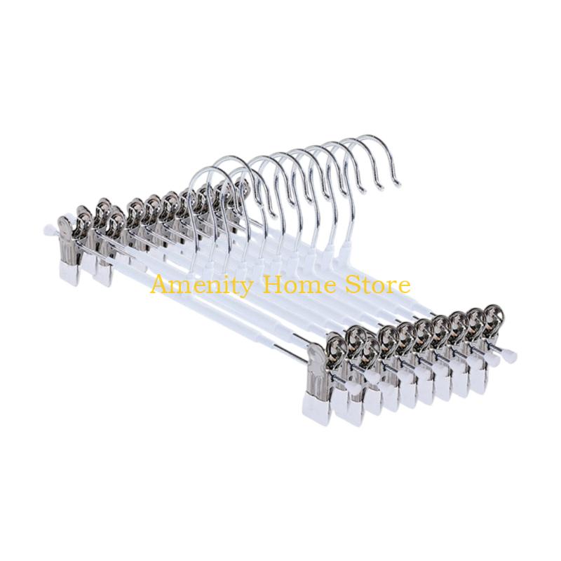 F26C Nonslip Thickened Adjustable Stainless Steel Pants Hangers Multipurpose Clothes Hook For Home Laundry Organization