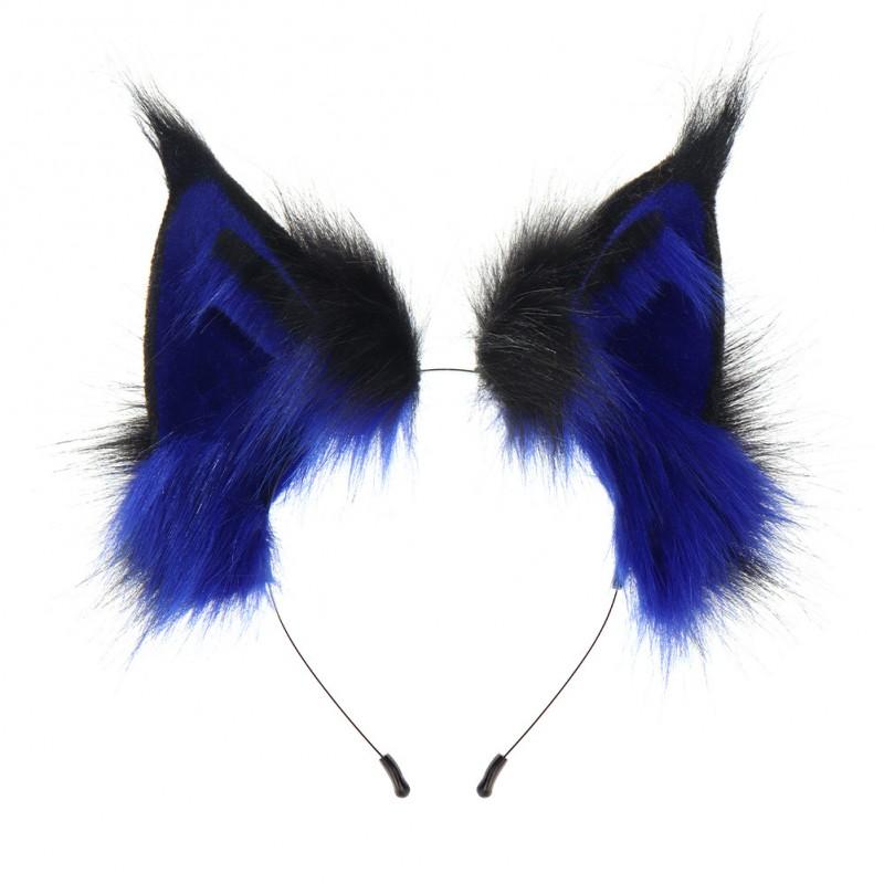 Handmade Plush Lynx Cat Ear Headband Halloween Cosplay Anime Convention Accessory Unisex
