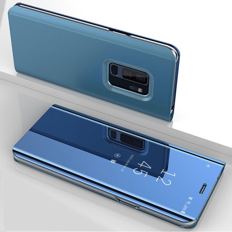 Clear View Mirror Case For Samsung Galaxy A13 A23 A33 A43 A53 A73 A04 A24 A34 A54 M13 M23 M55 5G Leather Flip Stand Cover