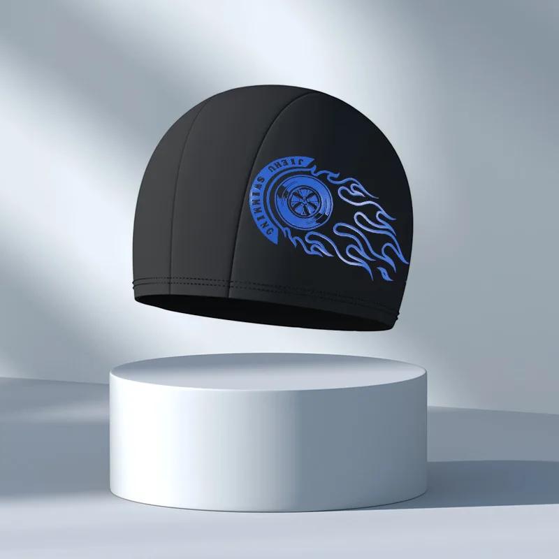 Swimming Caps for Men Women Elastic Nylon Ear Protection Long Hair Swimming Pool Hat Waterproof Bathing Caps Swim Accessories