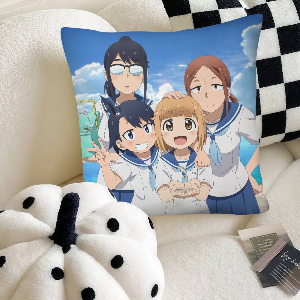 Anime Diary Of Our Days At The Breakwater Pillow Case Fashion Square Pillowcase Bedroom Sofa Room Ins Decoration Leisure