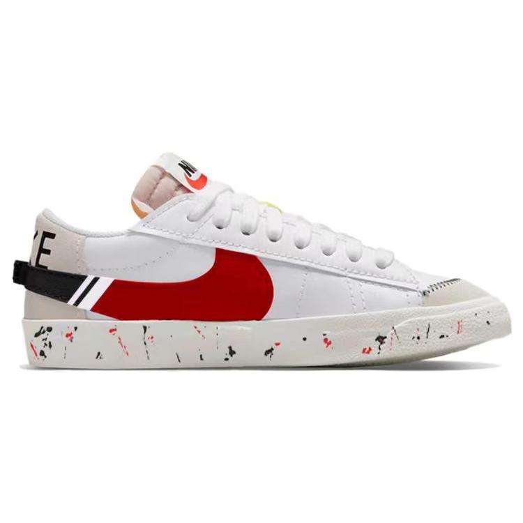 Nike Blazer Jumbo Low top Skateboard Shoes Women's White Red Black DQ1470-101(Team56-)