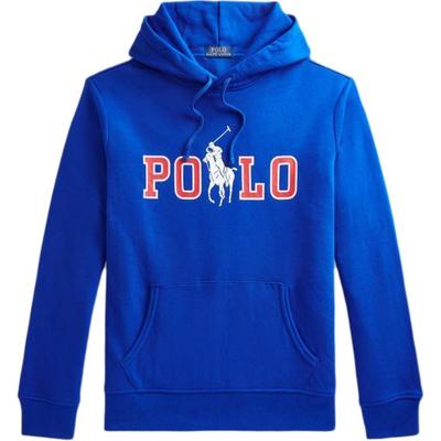 Polo SS24 Mikina s kapucí a dlouhým rukávem s velkým logem a potiskem písmen Unisex mikina Modrá MNPOKNI16821963-401