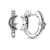 Niche Retro Star & Moon Zircon Earrings Distressed Commuting Style High-end Pure Design Fashion Personality Women's Dainty Daily Earrings