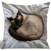 Elegante Siamkatzen-Design-Kissenhülle, Premium Gemütliche Kissenhülle für Wohnzimmer Sofa Stuhl Heimdeko Zubehör