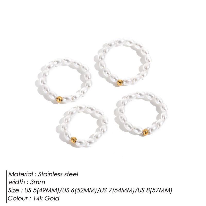 St. Delan Simple Korean Style Oval Pearl Ring