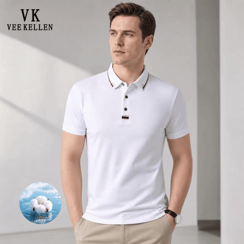 VEE KELLEN Men s Breathable Short Sleeve Polo T-Shirt M