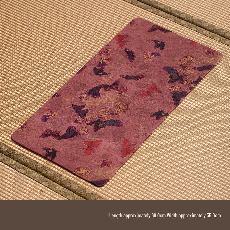 High-End Xiangyun Silk Zen Tea Mat: Waterproof Jacquard Tablecloth & Retro Runner
