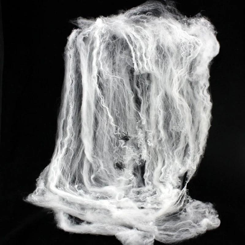 Xiaomi 2026 Halloween Stretch Spider Cotton Web Spider Silk Bar KTV Scene Decor Ghost Festival Horror Party Prop Supplies