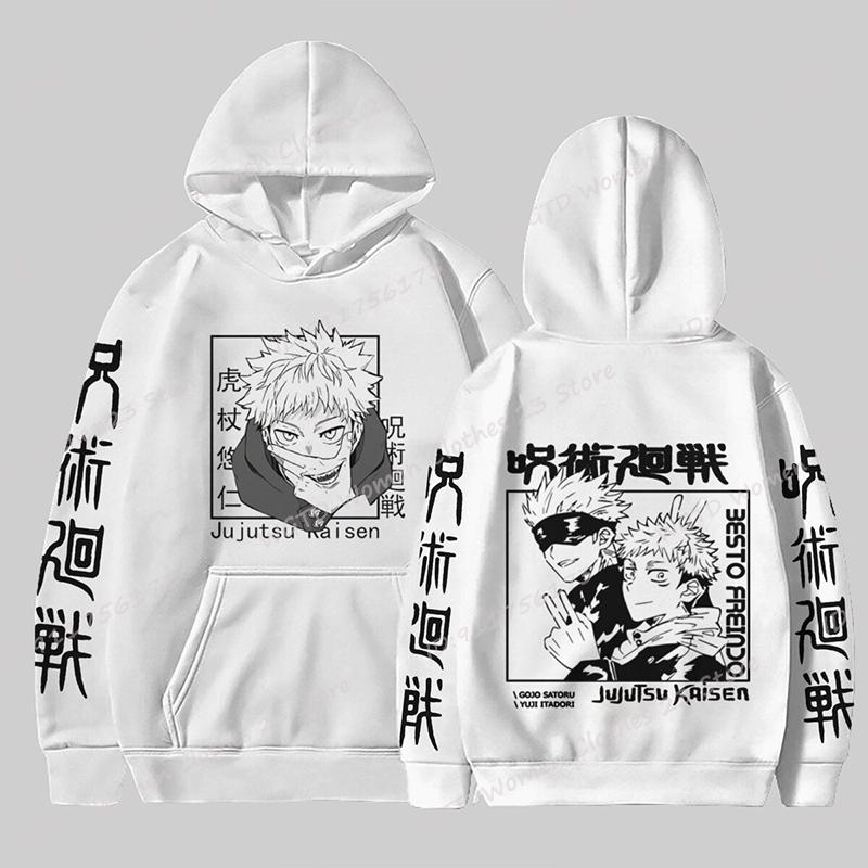 2025 Anime Jujutsu Kaisen Sweats À Capuche Pour Hommes/femmes À Manches Longues Pulls Décontractés Imprimé Anime Unisexe Mode Harajuku Sweat Hauts