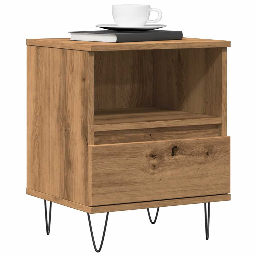 Nightstand Artisan Oak 40x35x50 cm Engineered Wood