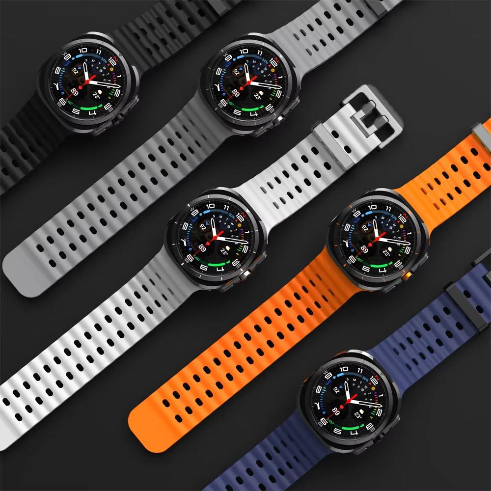 Silicone Watch Band for Samsung Galaxy Watch Ultra 47mm Soft Sports Correa Bracelet For Galaxy Ultra 47mm Watch Strap Men Women