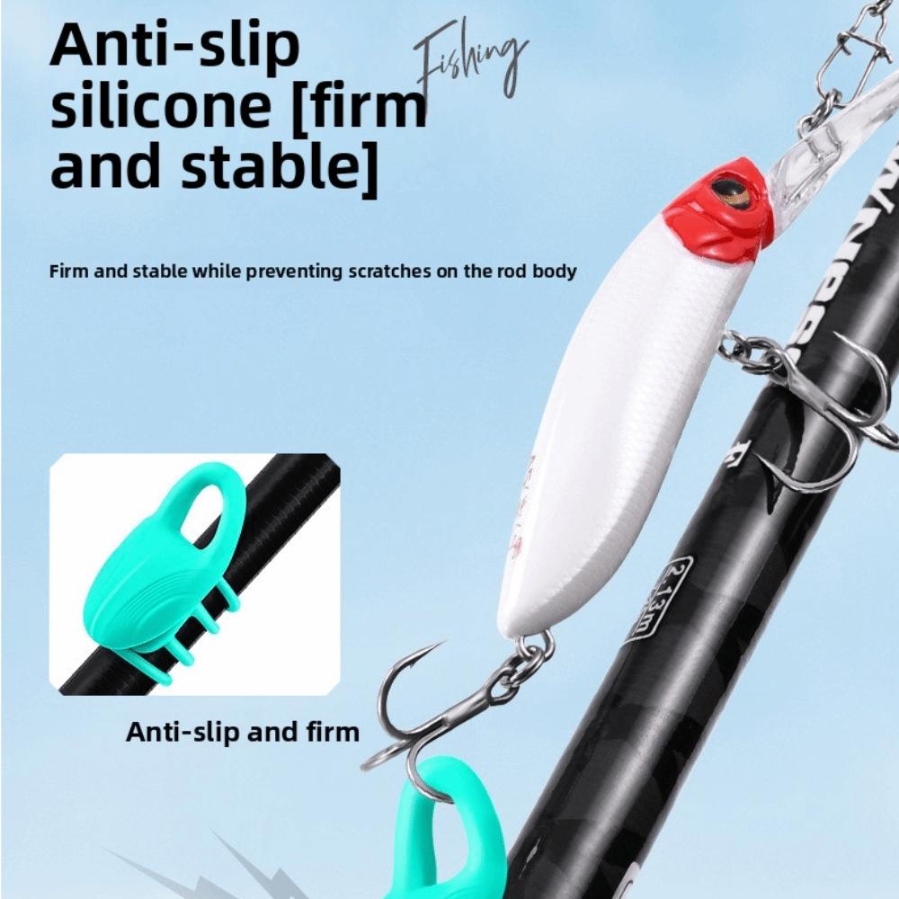 Lightweight High Elastic Silicone Bait Hook Holder Non-slip Lure Holder  Hook Organization