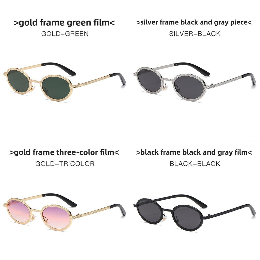 Retro Oval Metal Sunglasses For Women With Uv400 Protection Summer Fashion Accessories