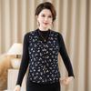 Women's Floral Vest for Autumn/Winter: Warm Cape, Inner/Outer Wear, Lightweight for Middle-Aged and Elderly Moms