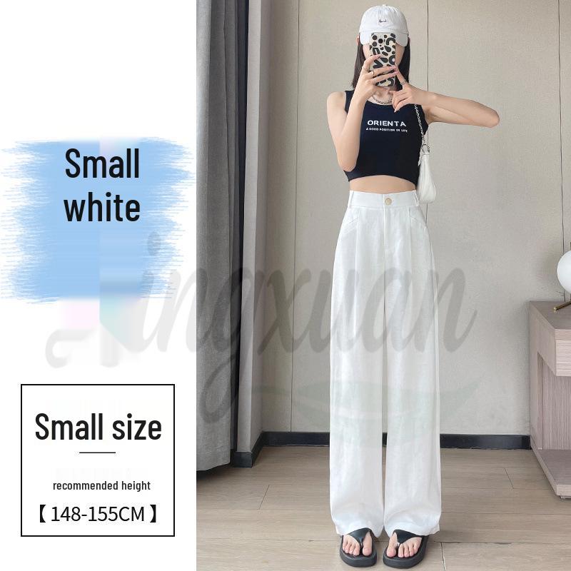 2026 Women's Tencel Linen High-Waisted Wide-Leg Pants: Thin, Sun-Protective, Casual Style