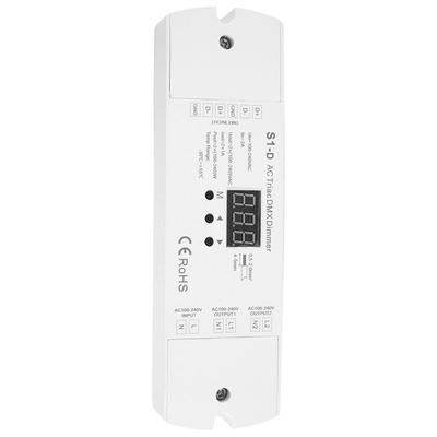 4X AC100V - 240V 288W 2CH Triac DMX LED Dimmer, Dual Channel Output Silicon DMX512 Led Controller Digital Display S1-D-B61B