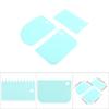 3Pcs Baking Scrapers Cream Spatulas Pastry Tools Soft Pastry Scraper Kitchen (Blue)