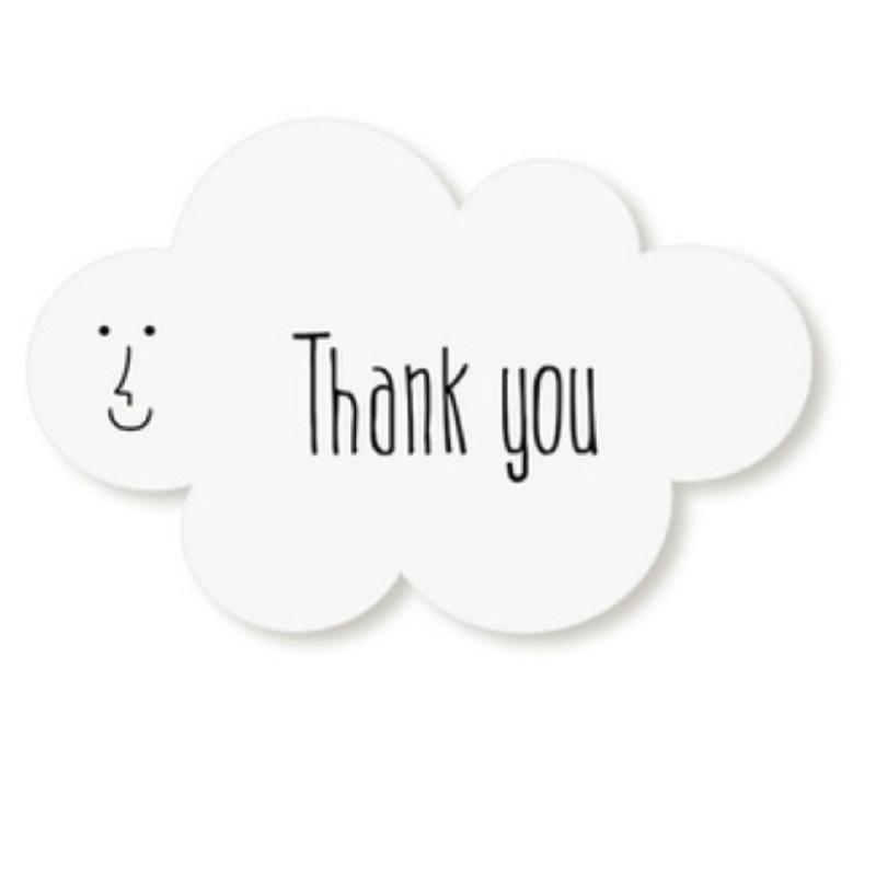 Cheap Cloud thank you Seal paste Cookies bag Decoration sticker Baking
