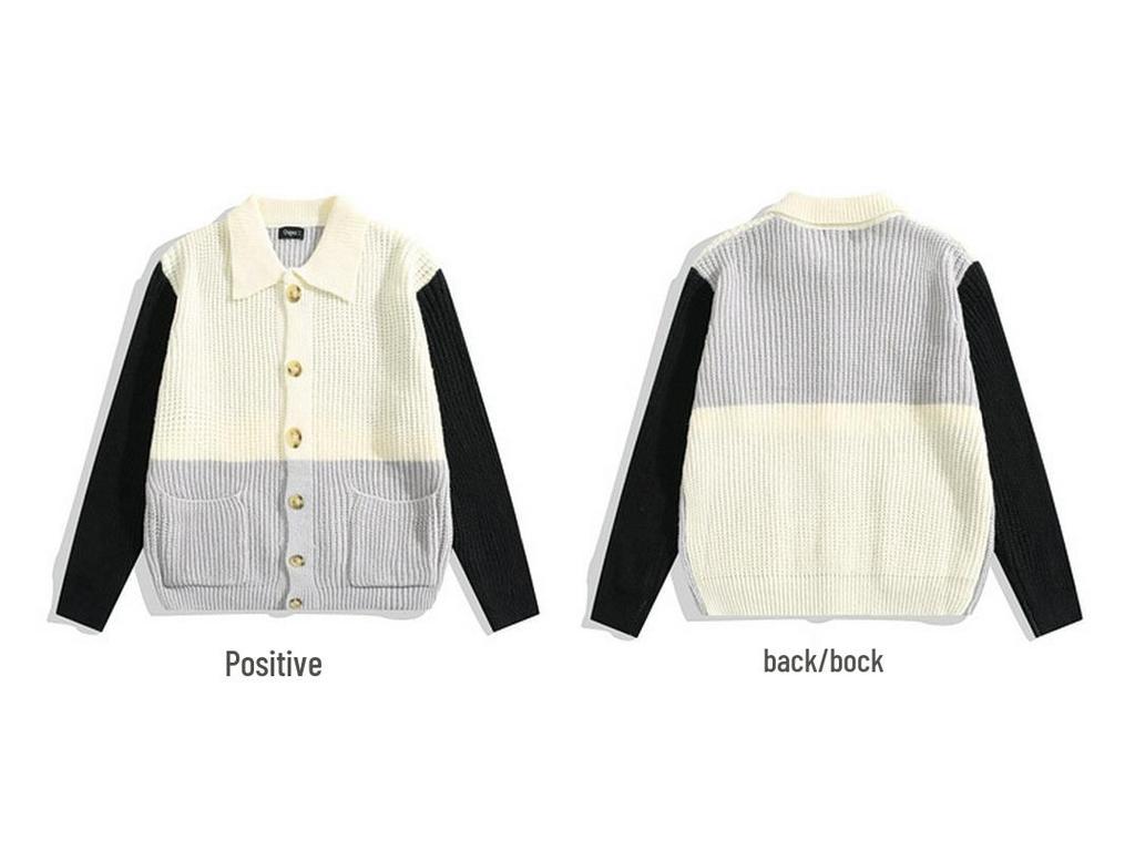 Men's Trendy Retro Knit Cardigan - Autumn/Winter Long Sleeve, Casual Versatile Jacket